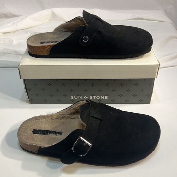 Sun + Stone PerLAA Mule Black- women 11 - Picture 2 of 8